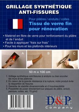 Toile  de verre fin pour rénovation | Grillage Anti-fissures