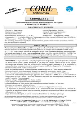 Destructeur de mousses, algues et micro-organismes | CORIMOUSS C