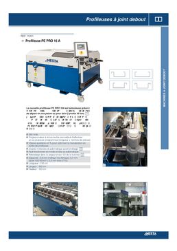 Profileuse à joint debout | PE PRO 16A
