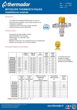 Mitigeur thermostatique solaire | MT252