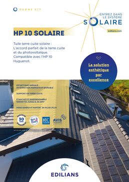 Tuile solaire noire ou rouge pour toiture terre cuite | HP 10 SOLAIRE