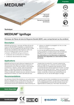 Panneaux MDF ignifugés | Medium Ignifuge