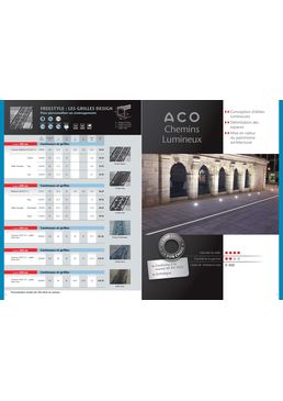 Caniveaux urbains à éclairage led intégré | ACO Chemins Lumineux