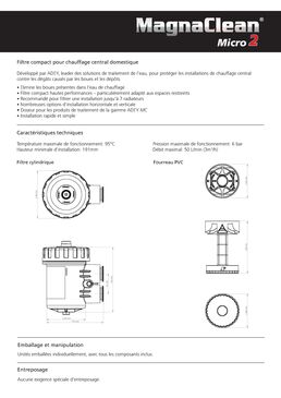 Filtre à boues Magnétique MagnaClean Micro2 - Racc 1´´ | SEN1001