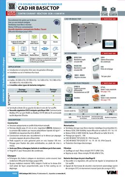 Centrale de traitement d'air - CTA double flux V avec échangeur | CAD HR BASIC TOP