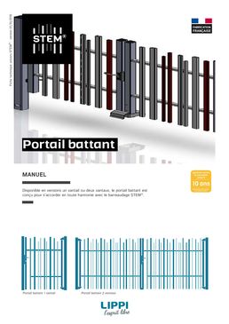 Portail battant en acier galvanisé avec 1 ou 2 vantaux | Portail Battant STEM
