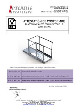 Plateforme sécurisée de travail en hauteur pliable et légère | L'Echelle Européenne