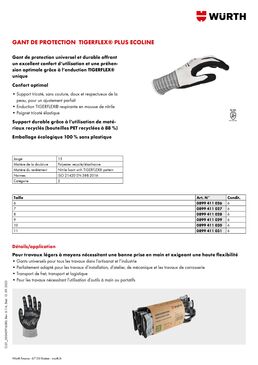 Gant de protection à enduction respirante | TIGERFLEX®  PLUS ECOLINE