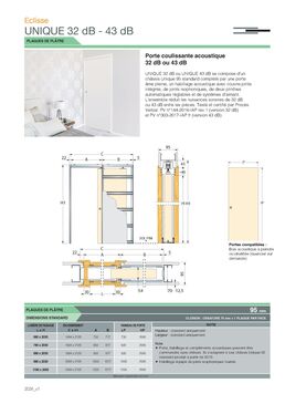 Unique 32 dB ou 43 dB | Porte coulissante acoustique sur châssis à galandage