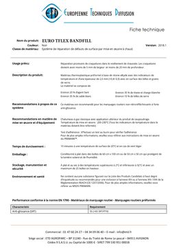 Résine thermoplastique préformée pour réparation des fissures | EURO T FLEX BANDFILL