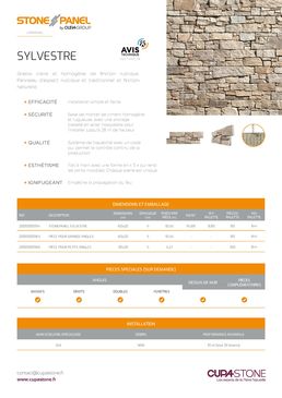 Panneau de parement mural en pierre naturelle  | STONEPANEL® SYLVESTRE