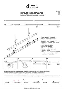 Système d'éclairage linéaire LED 50 W L1 500 4 000 K 90° BLANC | TRACK T-LINE