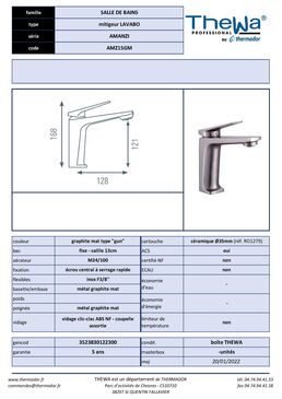 Mitigeur lavabo AMANZI