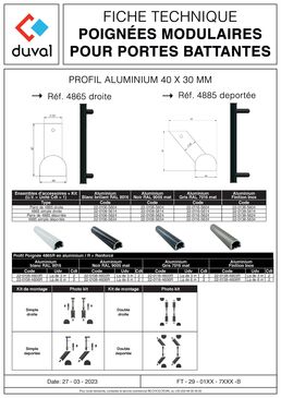 Bâton de maréchal profil | Réf : 4865 - 4885