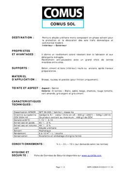 Peinture alkyde uréthane pour la décoration des sols en résidentiel ou commercial | COMUS SOL