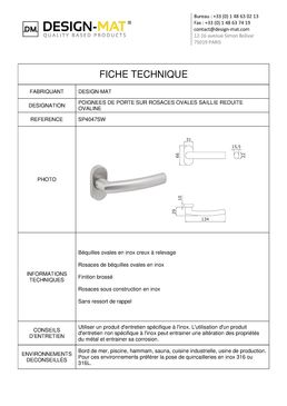 Poignée de porte d’intérieur | Ovaline