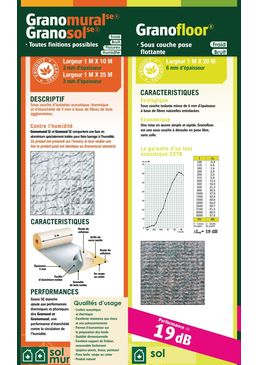 Sous-couche isolante à base de fibres naturelles pour sols | Granofloor