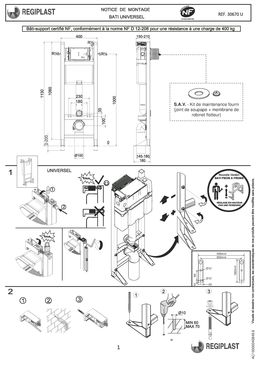 Bâti support EVO universel NF mécanique sans commande | 30670UD