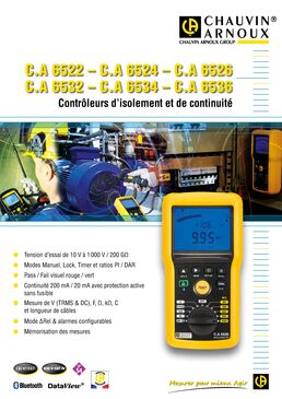 Mégohmètre 10, 25,100, 250, 500 V | CA 6534