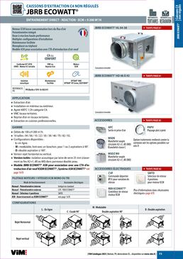 Caisson d’extraction C4 non régulés à entrainement direct | JBRB ECOWATT