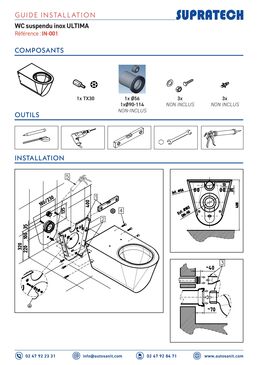 Cuvette WC suspendue en acier inoxydable | ULTIMA