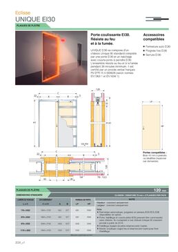 Unique EI30 | Porte coulissante coupe-feu 30 minutes