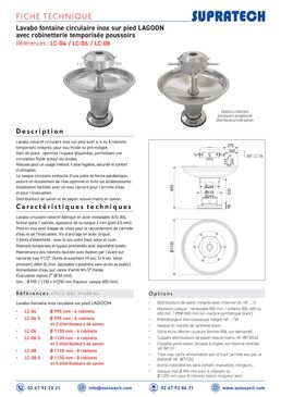 Lavabo circulaire sur pied inox LAGOON | LC-08 