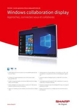 Solution interactive Sharp | Windows collaboration display