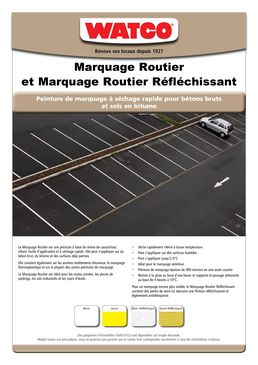 Peinture marquage au sol routier | WATCO