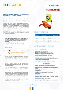 Appareil respiratoire d'évacuation | BIOSCAPE