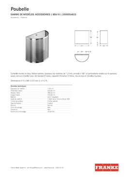 Poubelle murale en inox | BS610