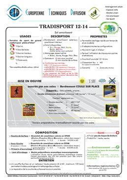 Sol souple coulé pour terrains de sport et pistes d'élan | Tradisport 8-10/ 12-14