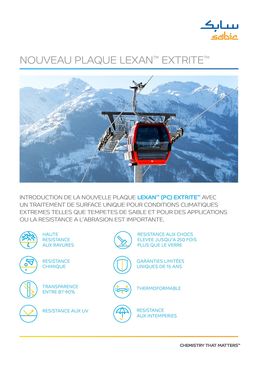 Plaque en polycarbonate massif transparent | LEXAN™ EXTRITE™