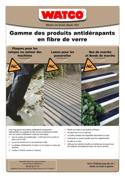 Bord de marche super agrippant antidérapant pour escalier, passerelle et rampe | Watco 