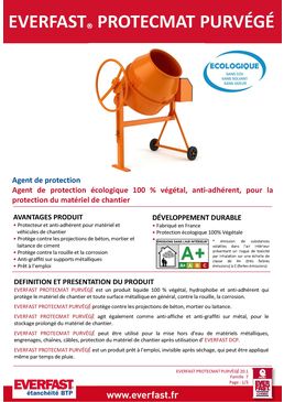 Agent de protection écologique 100% végétal | EVERFAST PROTECMAT PURVÉGÉ