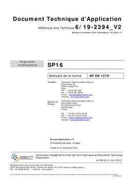 Espaceur Technoform warm edge haute performance thermique | SP16