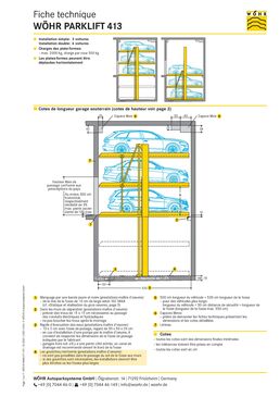  Système de parking mécanique pour automobiles | PARKLIFT 413 