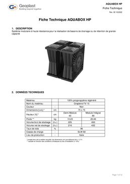 AQUABOX - Module SAUL pour la rétention, l'infiltration et le stockage des eaux pluviales