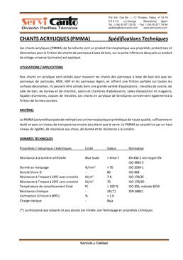 Chant PMMA pour panneaux de cuisine en stratifié | CHANT CRISTAL EFFET VERRE 