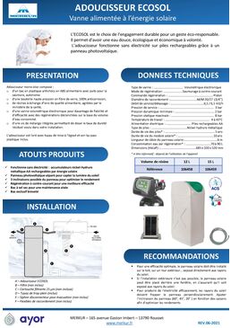 Ecosol, le SEUL adoucisseur solaire | MERKUR