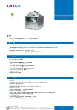 Caisson de désenfumage F400/120 à accouplement direct | DFA