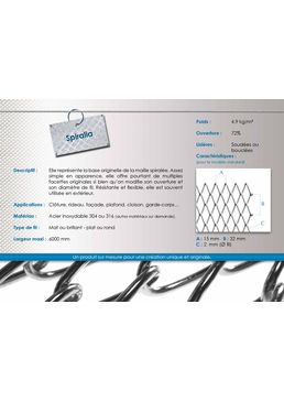  Maillage métallique pour façade, garde-corps, cloison | Spiralia 