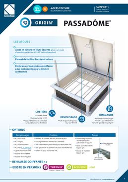Lanterneau d'accès sur toiture avec étanchéité | Passadôme