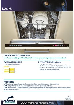 Liquide vaisselle machine | CADENTIA L.V.M.