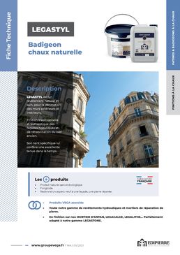 Badigeon à la chaux naturelle pour façades historiques | LEGASTYL