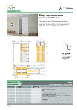 Hoist | Châssis coulissant compatible avec les systèmes de levage hospitaliers