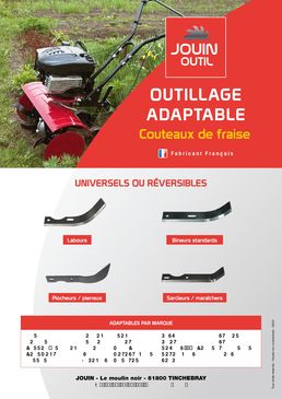 Couteaux de fraise pour motoculteurs et motobineuses | Accessoires pour motoculteurs