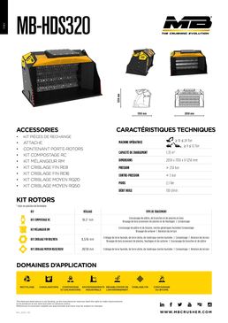 Godet cribleur broyeur MB-HDS320