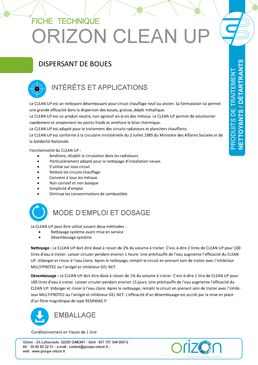 Dispersant de boues | Orizon clean up 