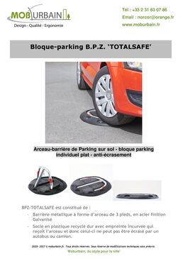 Arceau bloque-parking BPZ TOTALSAFE